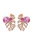 Main View - Click To Enlarge - ANABELA CHAN - 'Palm' diamond gemstone stud earrings