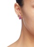 Figure View - Click To Enlarge - ANABELA CHAN - 'Palm' diamond gemstone stud earrings