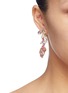 Figure View - Click To Enlarge - ANABELA CHAN - 'Rose Garden Butterfly' diamond gemstone mismatched detachable drop earrings