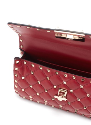 Detail View - Click To Enlarge - VALENTINO - 'Rockstud Spike' small quilted leather shoulder bag