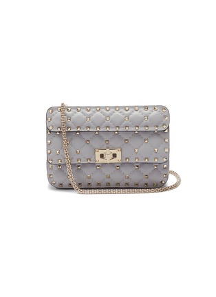 Main View - Click To Enlarge - VALENTINO GARAVANI - 'Rockstud Spike' small quilted leather shoulder bag