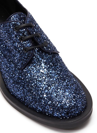 Detail View - Click To Enlarge - NICHOLAS KIRKWOOD - 'Suzi' stud heel glitter Derbies