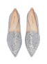 Detail View - Click To Enlarge - NICHOLAS KIRKWOOD - 'Beya' metal heel coarse glitter skimmer loafers