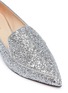 Detail View - Click To Enlarge - NICHOLAS KIRKWOOD - 'Beya' metal heel coarse glitter skimmer loafers
