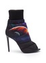 Main View - Click To Enlarge - NICHOLAS KIRKWOOD - 'Planets' print puffer peep toe ankle boots