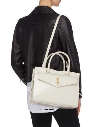 Figure View - Click To Enlarge - SAINT LAURENT - 'Uptown' top handle leather tote