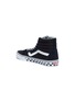 Detail View - Click To Enlarge - VANS - 'Sk8-Hi' tiger checkerboard patch suede panel canvas sneakers