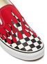 Detail View - Click To Enlarge - VANS - 'Classic Slip-On' checkerboard flame canvas skates
