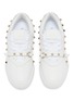 Detail View - Click To Enlarge - VALENTINO GARAVANI - Rockstud strap leather sneakers