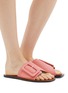 Figure View - Click To Enlarge - ATP ATELIER - 'Ceci' buckled leather slide sandals