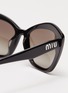 Detail View - Click To Enlarge - MIU MIU - Acetate angular frame sunglasses