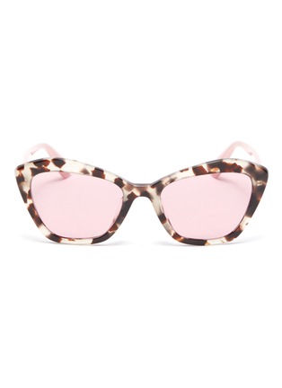 Main View - Click To Enlarge - MIU MIU - Tortoiseshell front acetate cat eye sunglasses