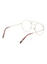 Figure View - Click To Enlarge - MIU MIU - Strass brow bar metal round optical glasses