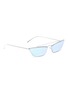 Figure View - Click To Enlarge - PRADA - Browbar mirror metal cat eye sunglasses