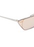 Detail View - Click To Enlarge - PRADA - Browbar mirror metal cat eye sunglasses