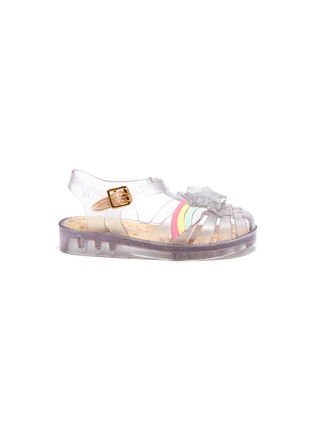 Main View - Click To Enlarge - MELISSA - 'Possession II' glitter star rainbow PVC toddler sandals