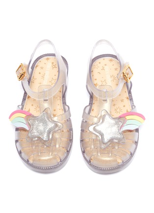 Figure View - Click To Enlarge - MELISSA - 'Possession II' glitter star rainbow PVC toddler sandals