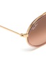 Detail View - Click To Enlarge - RAY-BAN - 'RB3847' double bridge metal oval sunglasses