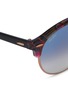Detail View - Click To Enlarge - RAY-BAN - 'Clubround Fleck' metal rim acetate round sunglasses