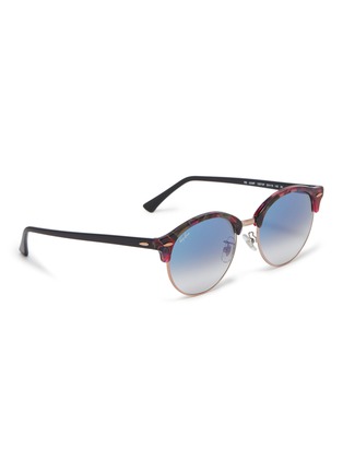 Figure View - Click To Enlarge - RAY-BAN - 'Clubround Fleck' metal rim acetate round sunglasses