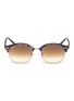 Main View - Click To Enlarge - RAY-BAN - 'Clubround Fleck' acetate rim metal round sunglasses