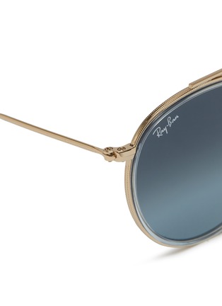 Detail View - Click To Enlarge - RAY-BAN - 'RB3647' metal round aviator sunglasses