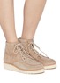 Figure View - Click To Enlarge - VINCE - 'Finley' suede platform hiking boots