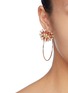 Figure View - Click To Enlarge - ANTON HEUNIS - Swarovski pearl glass crystal flower hoop earrings