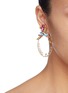 Figure View - Click To Enlarge - ANTON HEUNIS - Detachable glass crystal slogan hoop earrings
