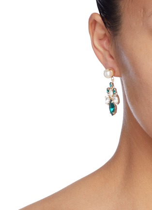 Figure View - Click To Enlarge - ANTON HEUNIS - 'Harlquin' small Swarovski pearl glass crystal drop earrings