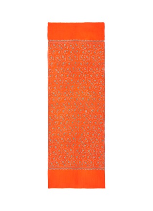 Main View - Click To Enlarge - LANE'S - Botanical embroidered pashmina scarf