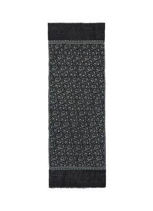 Main View - Click To Enlarge - LANE'S - Botanical embroidered pashmina scarf