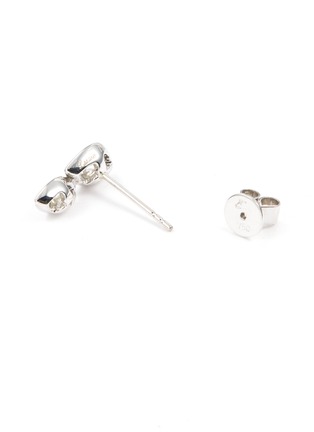 Detail View - Click To Enlarge - LAZARE KAPLAN - Diamond 18k white gold marquise stud earrings