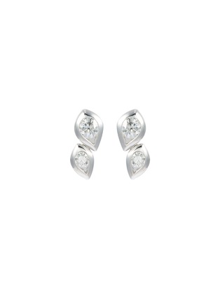 Main View - Click To Enlarge - LAZARE KAPLAN - Diamond 18k white gold marquise stud earrings