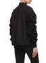 Back View - Click To Enlarge - 10455 - Ruched sleeve bomber shirt