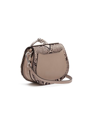 Detail View - Click To Enlarge - CHLOÉ - 'Nile' small bracelet handle python embossed leather crossbody bag