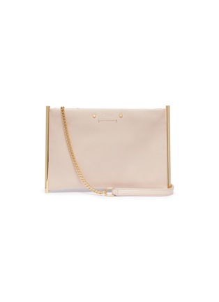 Main View - Click To Enlarge - CHLOÉ - 'Roy' metal bar mini leather clutch
