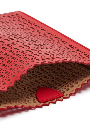 Detail View - Click To Enlarge - ALAÏA - 'Vienne' geometric lasercut leather crossbody bag