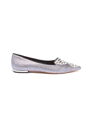 Main View - Click To Enlarge - SOPHIA WEBSTER - 'Bibi Butterfly' wing embroidered glitter flats