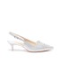 Main View - Click To Enlarge - SOPHIA WEBSTER - 'Bibi Butterfly' wing embroidered glitter slingback pumps