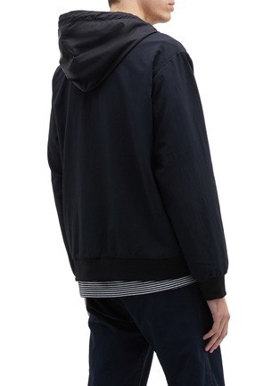 Back View - Click To Enlarge - NANAMICA - Nylon panel ALPHADRY® zip hoodie