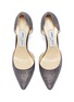 Detail View - Click To Enlarge - JIMMY CHOO - 'Esther 85' coarse glitter d'Orsay pumps