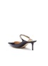  - JIMMY CHOO - 'Bing 65' glass crystal strap patent leather mules