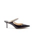 Main View - Click To Enlarge - JIMMY CHOO - 'Bing 65' glass crystal strap patent leather mules