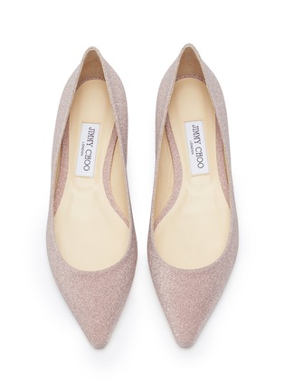 Detail View - Click To Enlarge - JIMMY CHOO - 'Romy' glitter skimmer flats