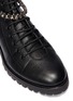 Detail View - Click To Enlarge - JIMMY CHOO - 'Cruz' glass crystal strap leather combat boots