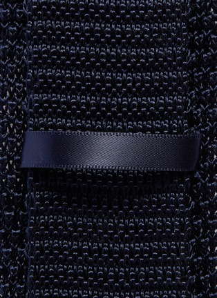 Detail View - Click To Enlarge - POCKET SQUARE CLOTHING - 'The Mellor' polka dot embroidered silk knit tie