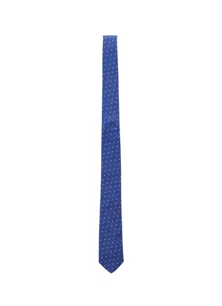 Main View - Click To Enlarge - POCKET SQUARE CLOTHING - 'The Hamilton' polka dot embroidered chambray tie