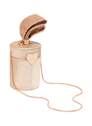 Detail View - Click To Enlarge - SOPHIA WEBSTER - 'Bonnie' faux pearl glitter crossbody bucket bag