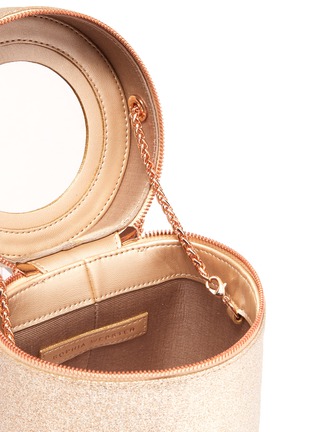 Detail View - Click To Enlarge - SOPHIA WEBSTER - 'Bonnie' faux pearl glitter crossbody bucket bag